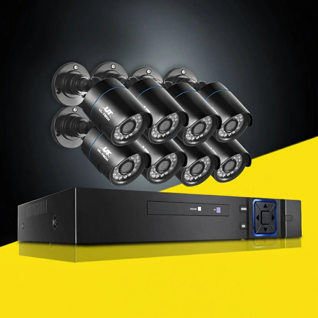 2 UL-TECH 1080P Security Camera System 8CH DVR with 8 CCTV Bullet Cameras - Black, 2 of 7