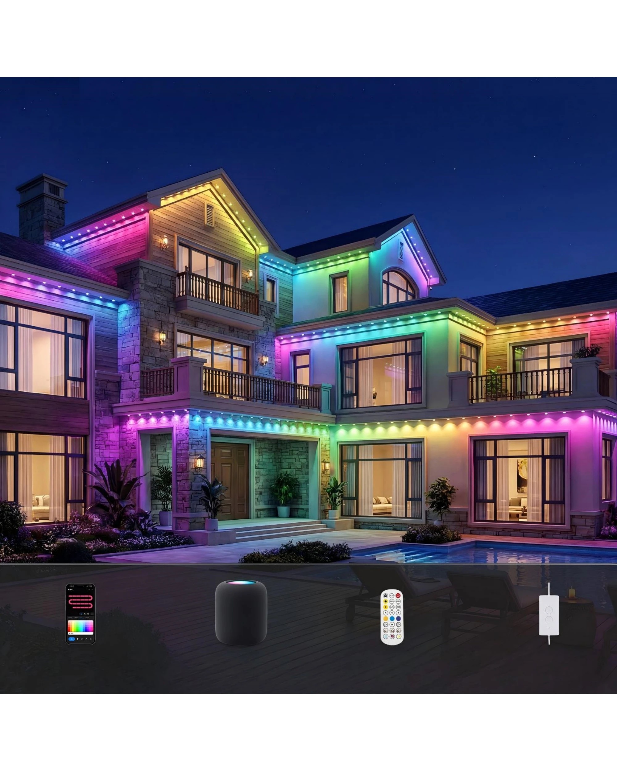 4 Advwin Outdoor String Lights 30m 60 LED IP67 Waterproof - White, 4 of 8