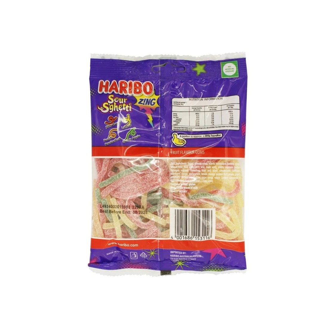 2 Haribo Sour S'ghetti Zing 140g, 2 of 2