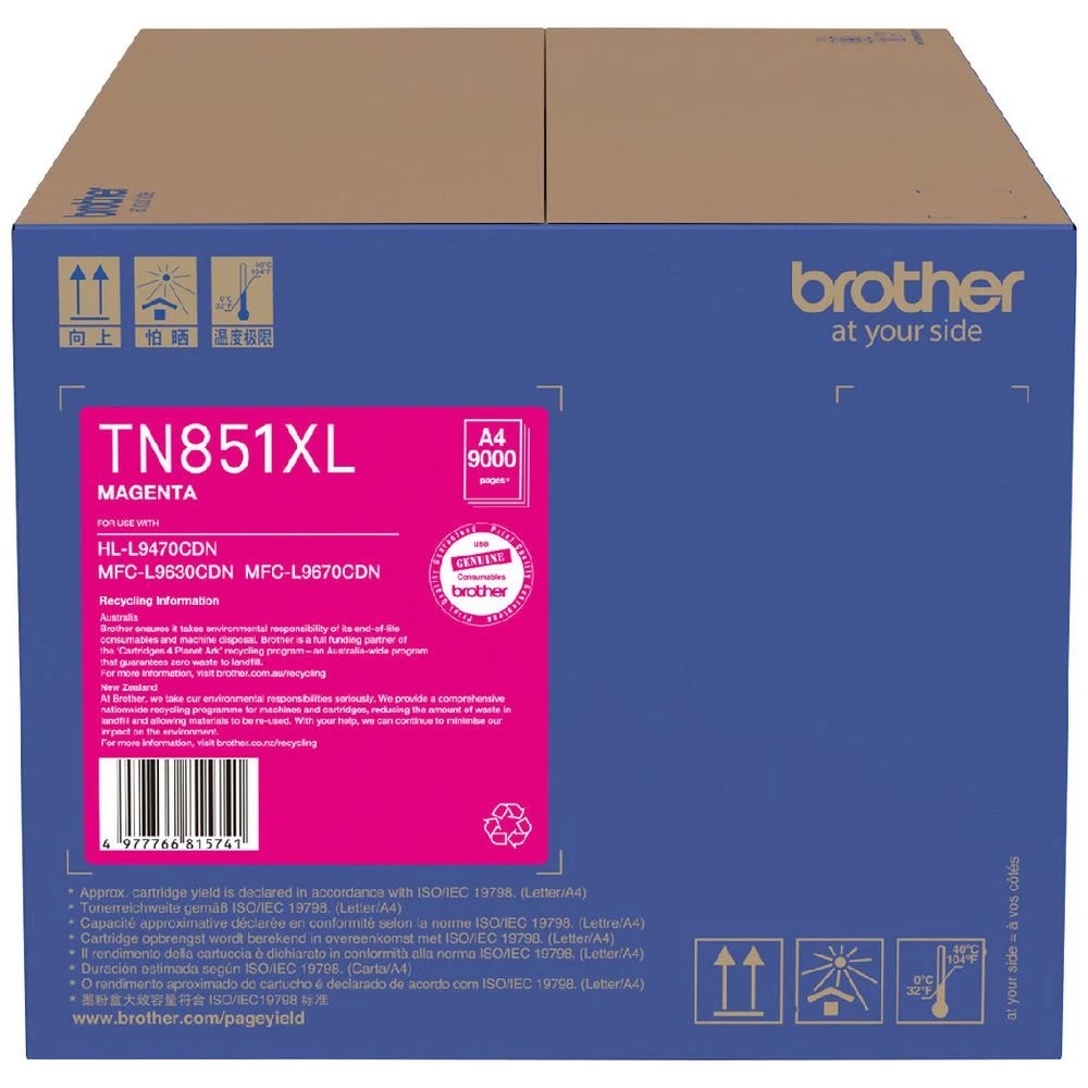 1 Brother TN851XLM High-Yield Toner Cartridge Magenta, 1 of 2