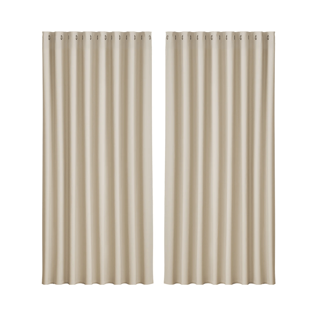 1 Artiss 2X Blockout Curtains Eyelet 300x230cm - White, 1 of 6