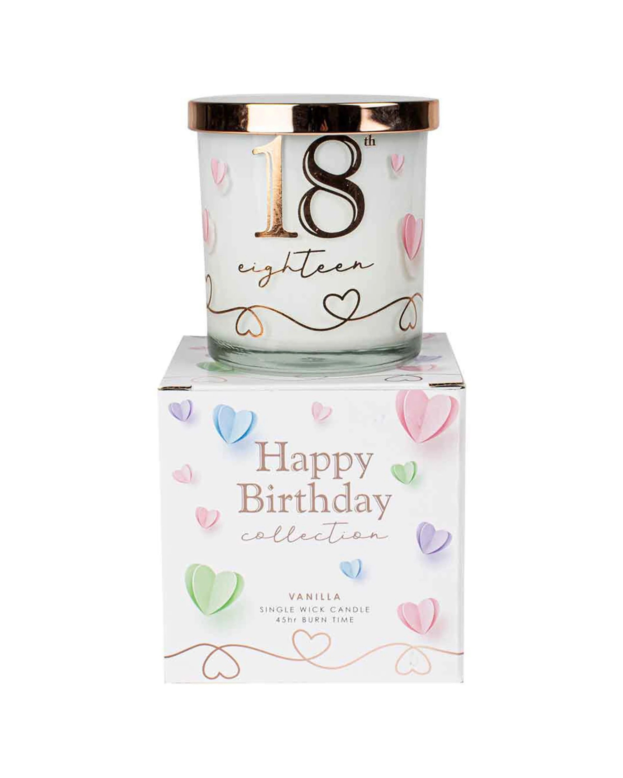 2 Lmd 18th Birthday Party Candle Vanilla Scented Round Gold 9cm Home Fragrance Candle
 - White, 2 of 3