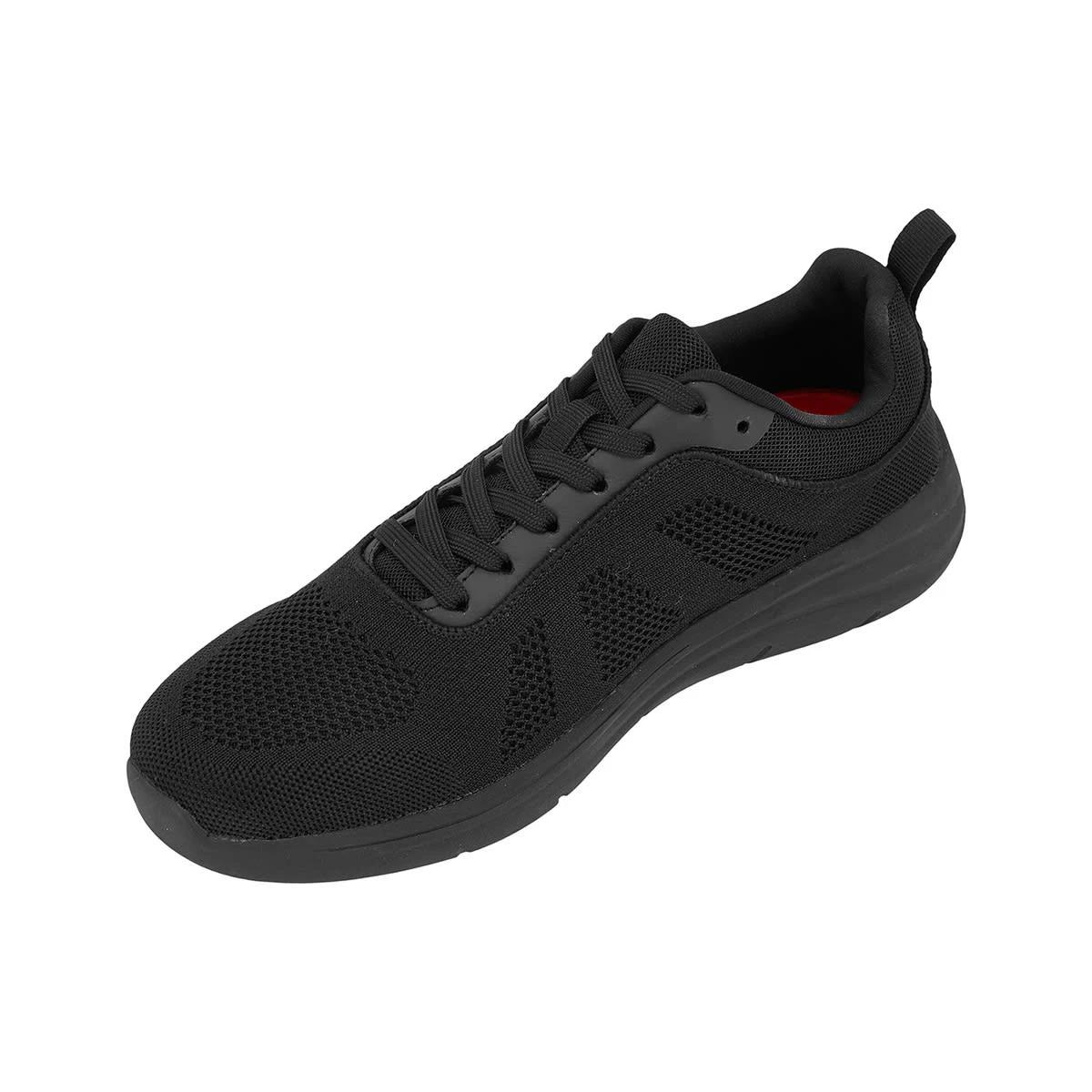 3 Slip Resistant Lace Up Sneakers Black, 3 of 5