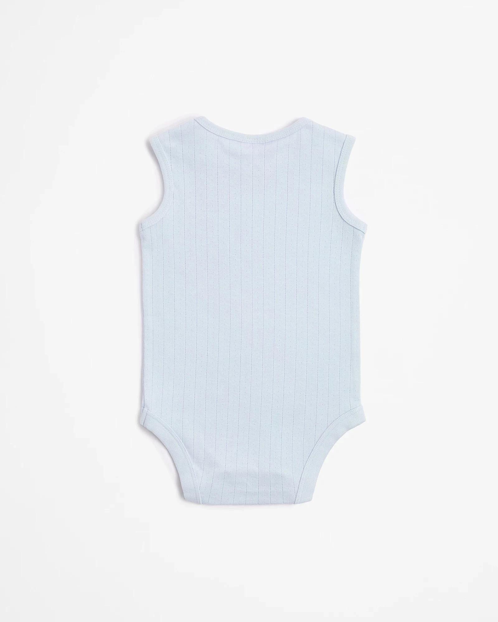 3 Target Baby Organic Cotton Pointelle Bodysuit BLUE, 3 of 3