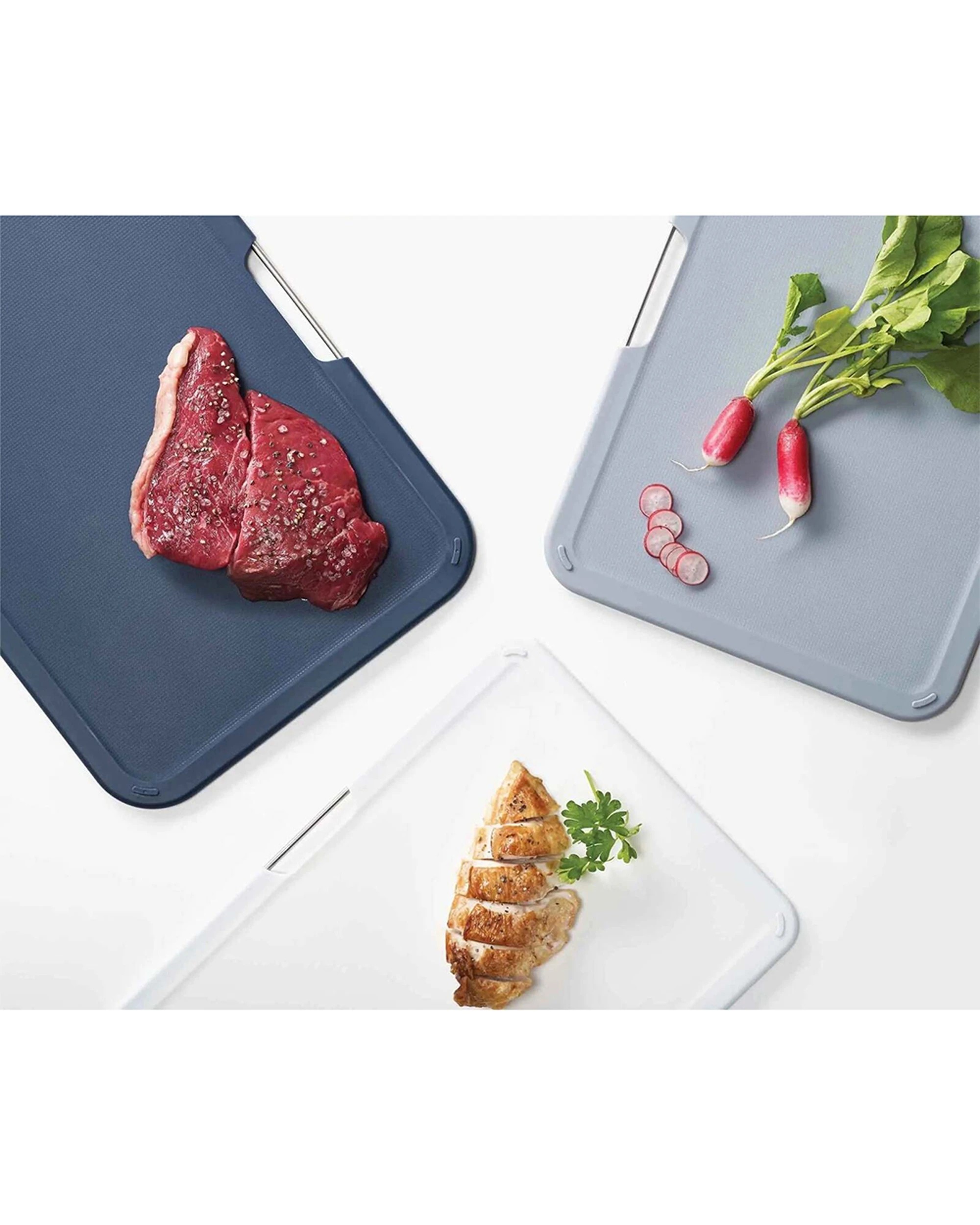 3 Joseph Joseph 3pc Nest Chopping Board Set With Storage Large Set - Grey, 3 of 4