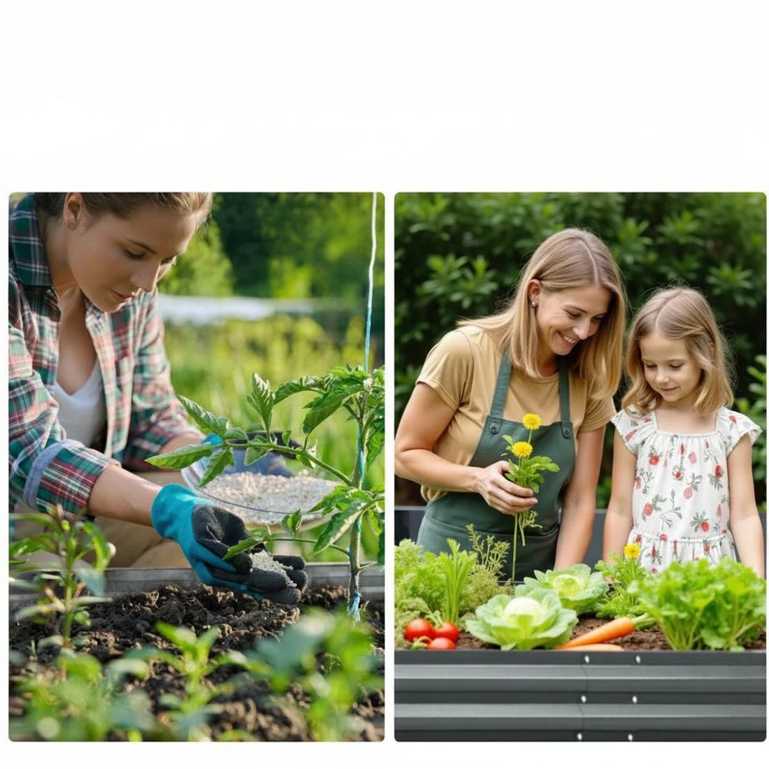 5 Green Fingers Garden Bed 150x90cm Planter Box Raised Container Galvanised Steel - Grey, 5 of 8