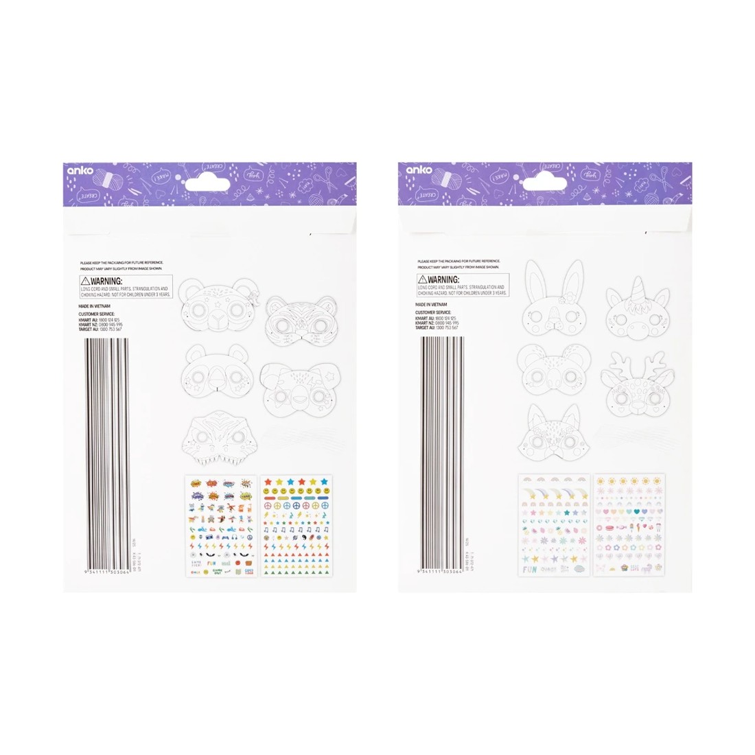 4 22 Piece Decorate Your Own Mask Kit - Assorted, 4 of 4