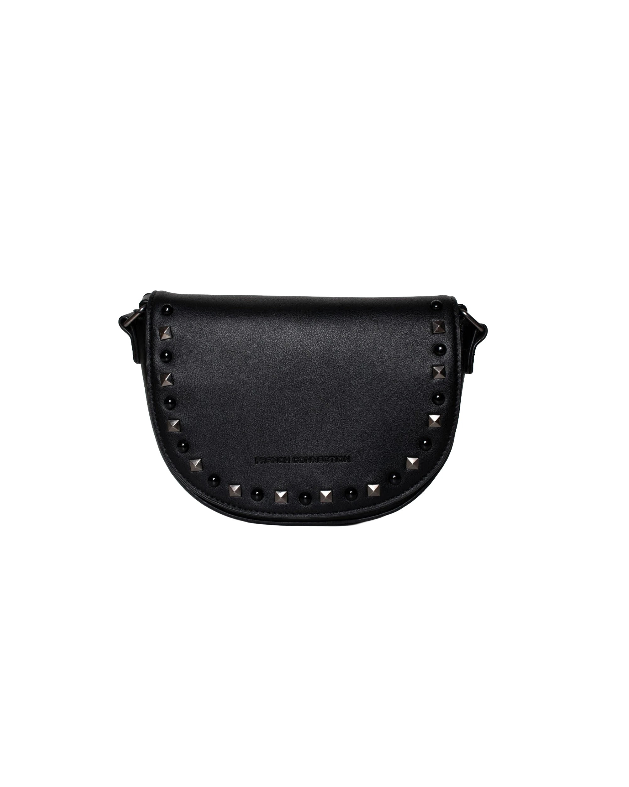1 French Connection Cordelia Flat Top Crossbody Bag Vegan Leather - Black, 1 of 3