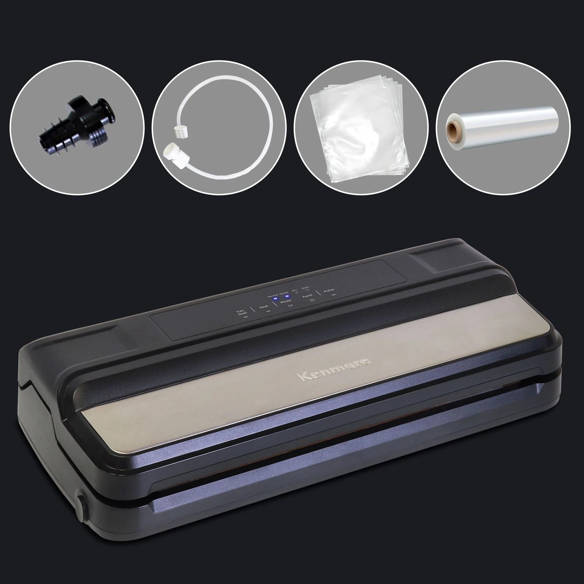 6 Kenmore Vacuum Sealer – Stainless Steel - Black, 6 of 8