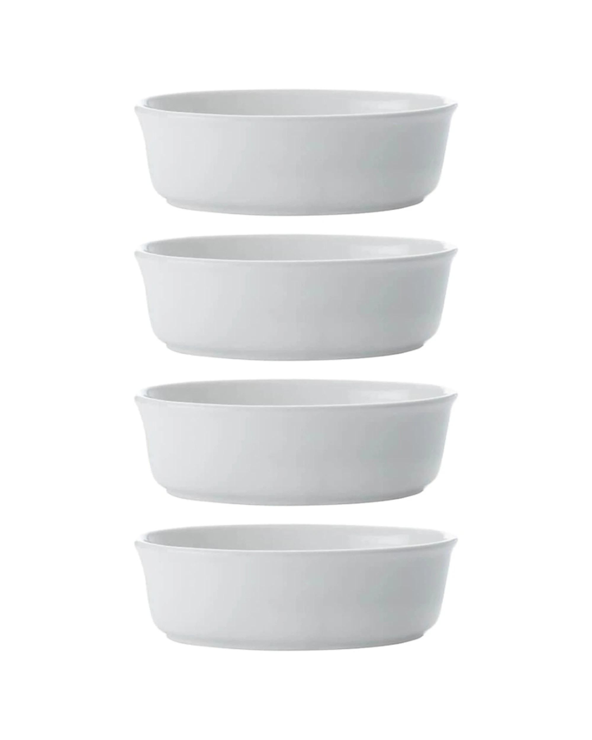 1 Maxwell & Williams 4PK White Basics Pie Dish Oval 13cm Set - White, 1 of 4