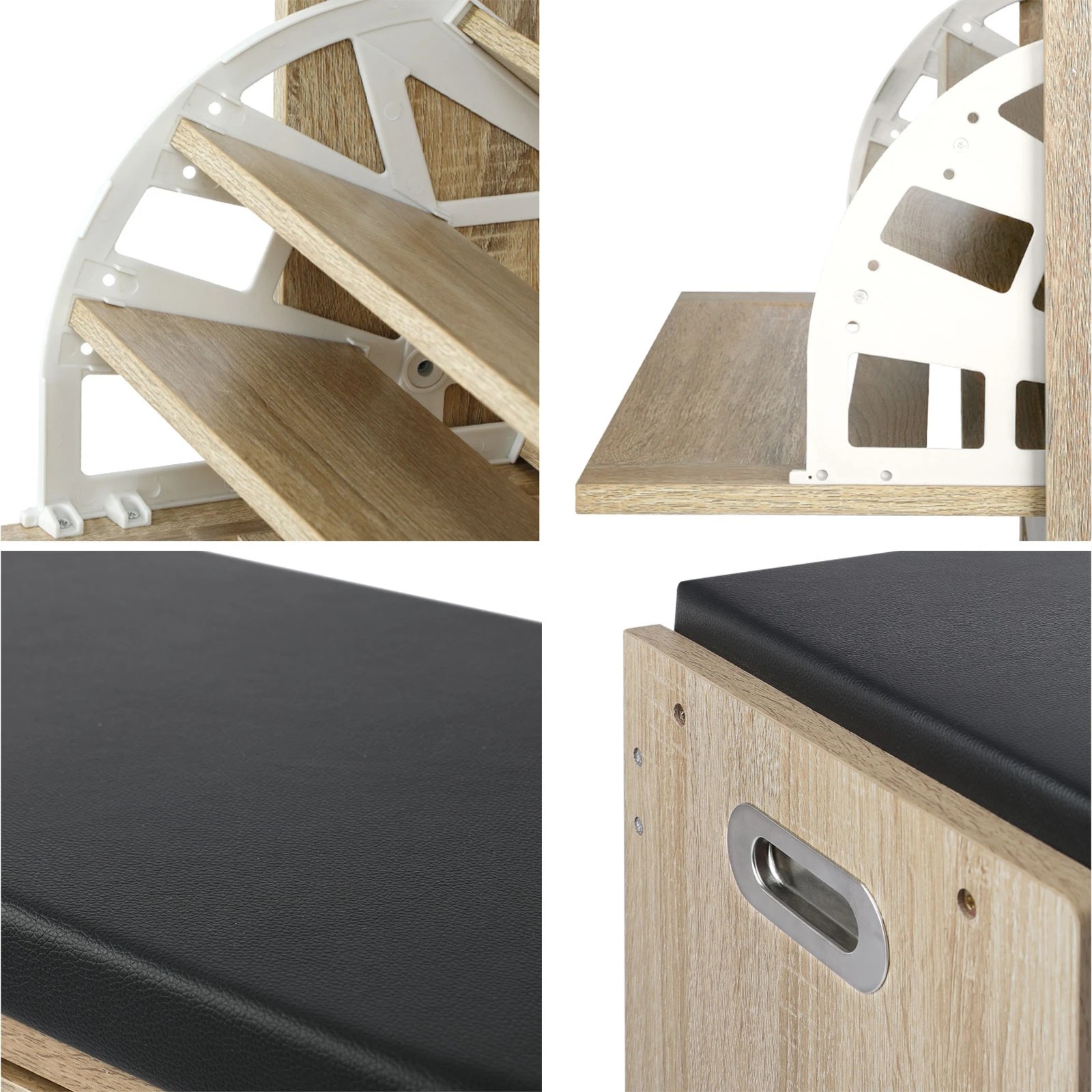 2 Oikiture Shoe Cabinet Bench Shoes Storage Organiser Cupboard Wooden 15 Pairs
 - Natural, 2 of 10