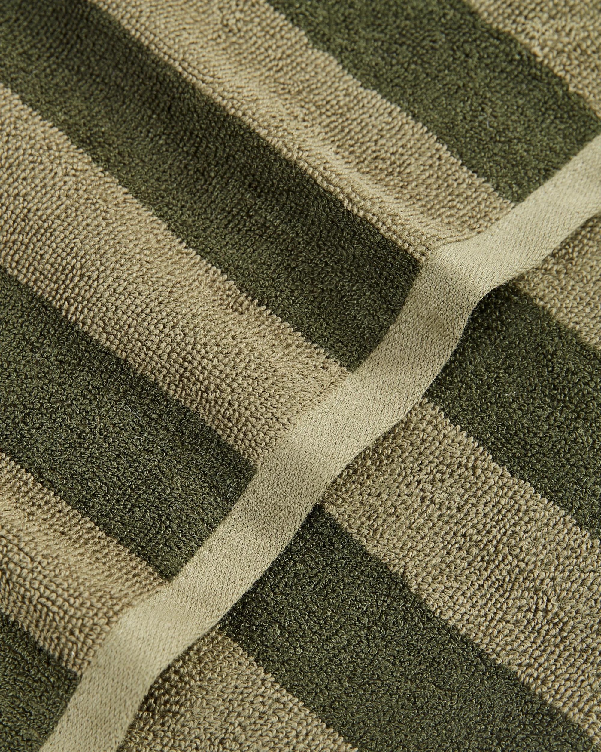 2 Target Australian Cotton Blend Logan Stripe Hand Towel - Green, 2 of 3