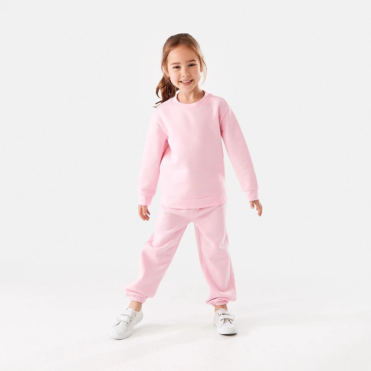 6 Basic Crew Neck Sweatshirt Light Pink, 6 of 9