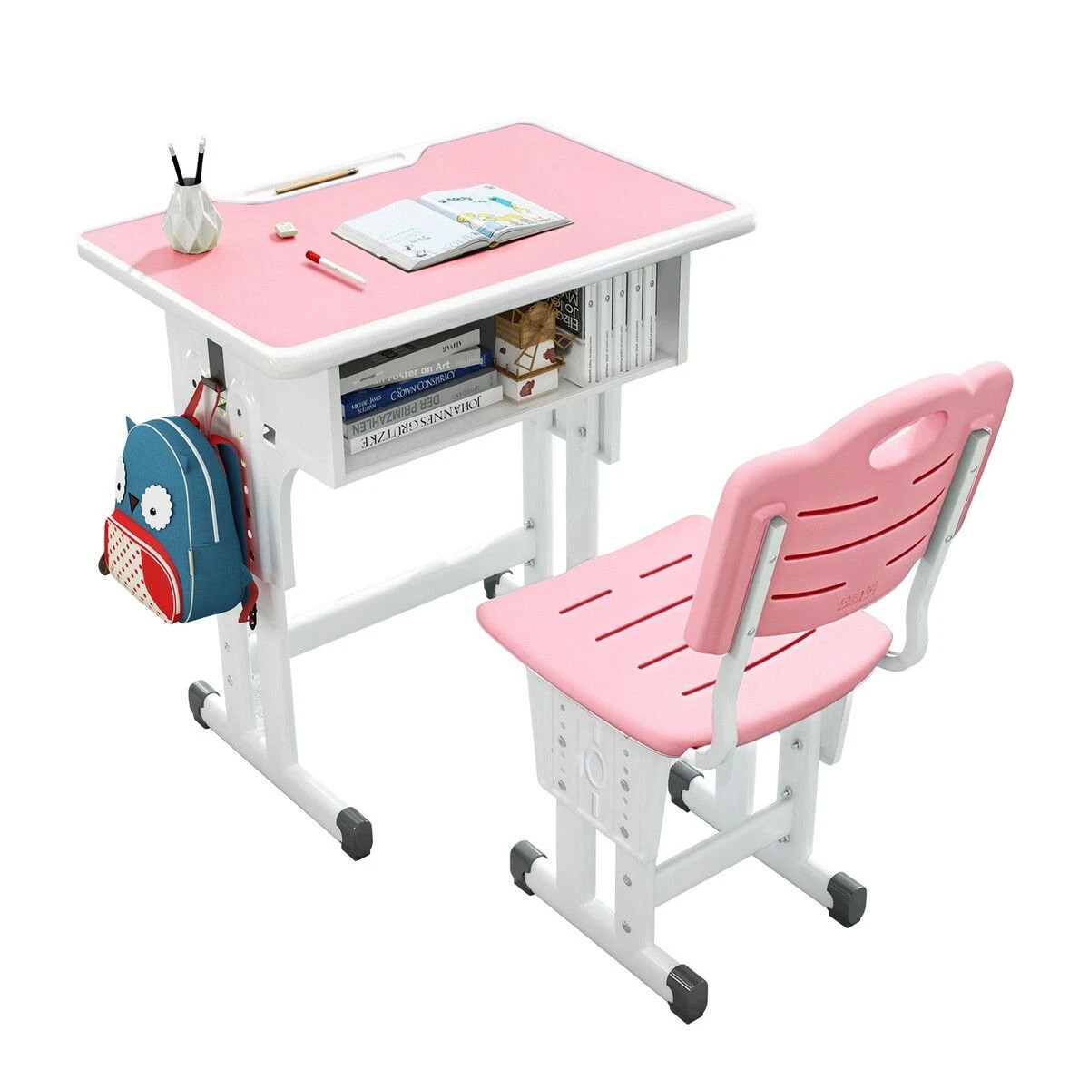 3 AUSWAY Kids Desk and Chair Set Ergonomic Height Adjustable, 3 of 3
