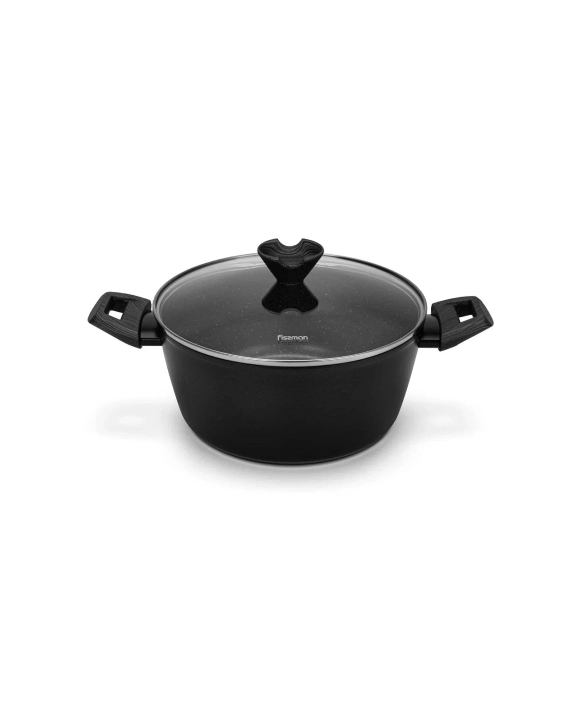 1 Fissman Stockpot Angela Series Aluminium Non-Stick 4.2L - Black, 1 of 3