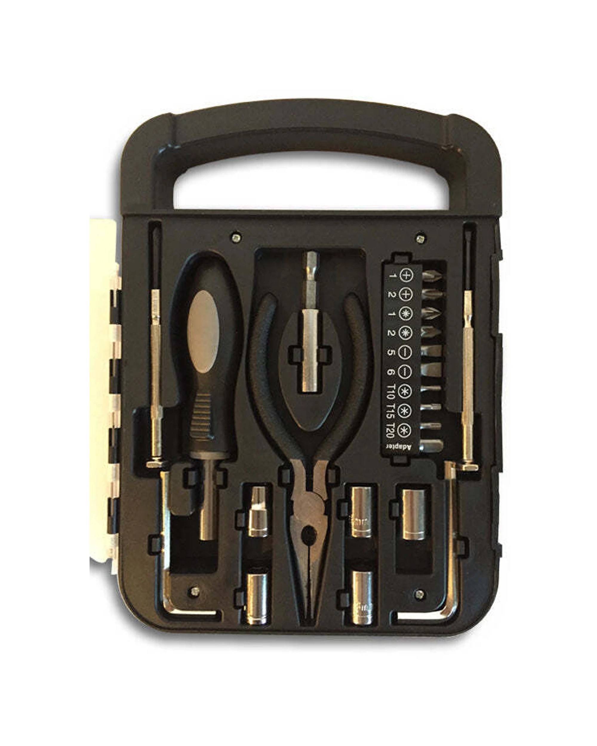 1 Mens Republic 20Pc Home Garage Repair Tool Kit Solid Construction Carry Handle See Through Case - Black, 1 of 3