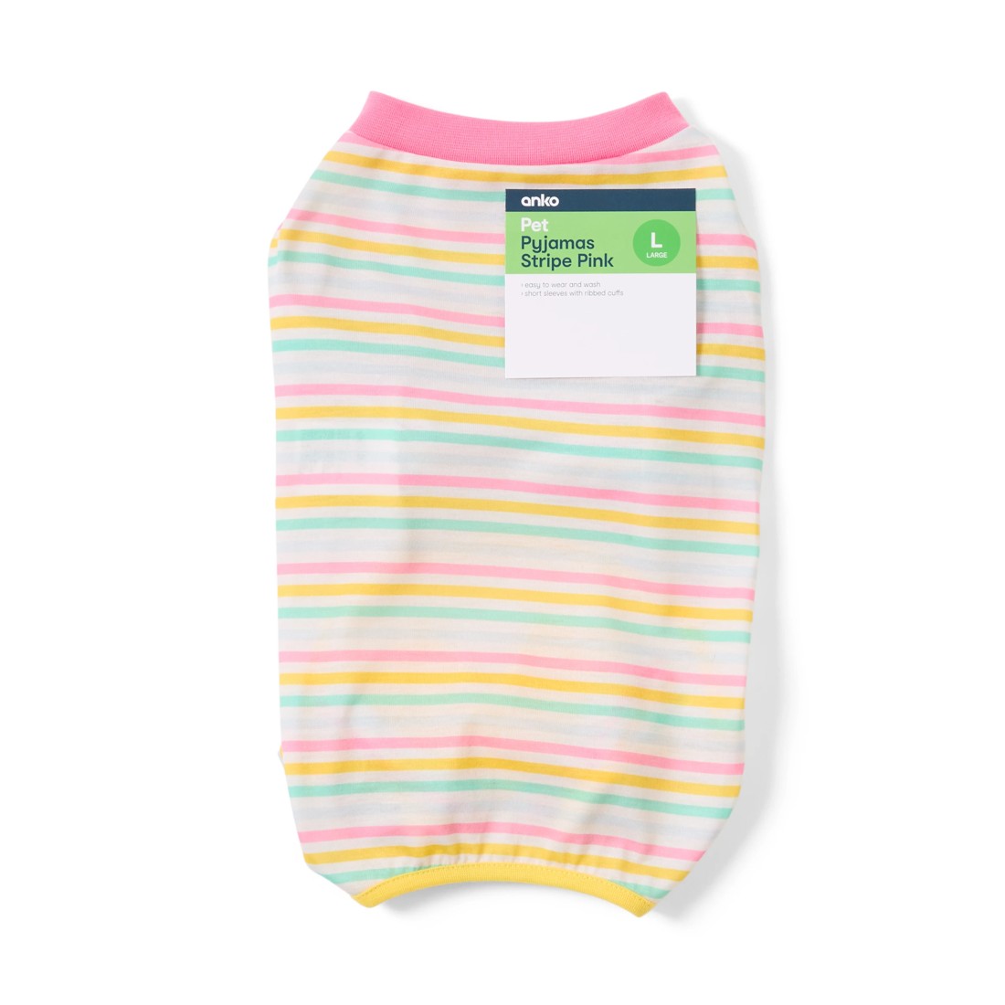 9 Pet Pyjamas Stripe - Large, Pink, 9 of 9