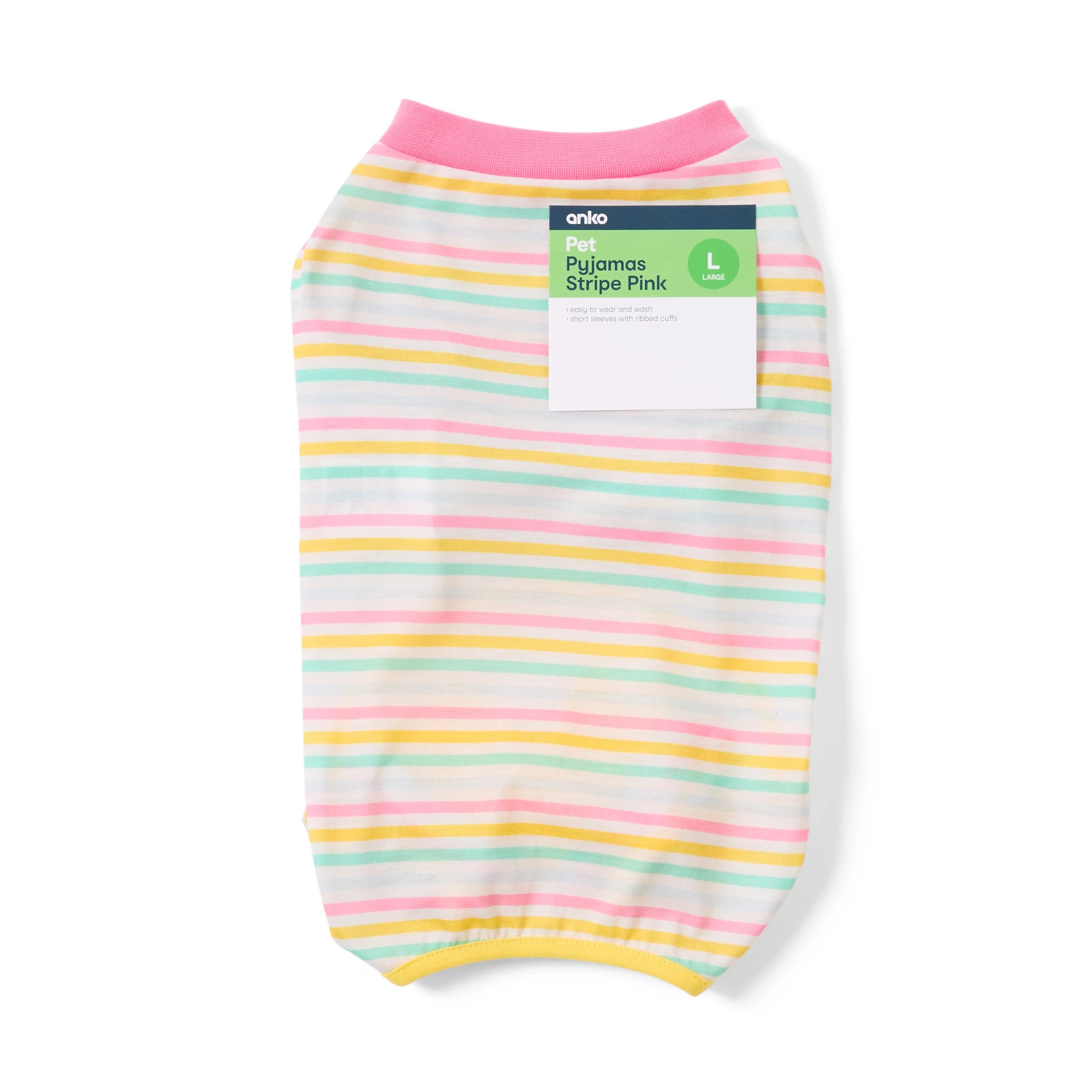 9 Pet Pyjamas Stripe - Large, Pink, 9 of 9