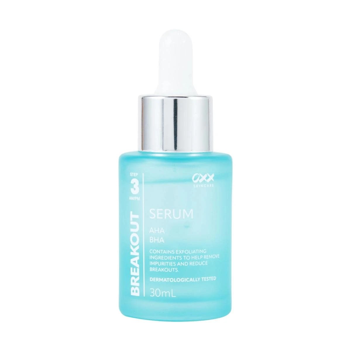 1 OXX Skincare Step 3 AM/PM Breakout Serum 30ml - AHA and BHA, 1 of 3