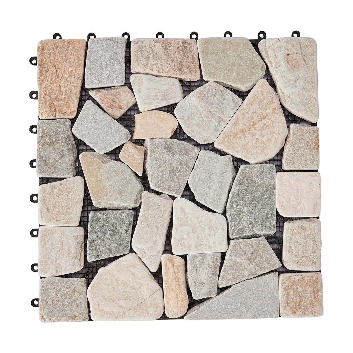 1 4 Pack Slate Look Decking Tiles, 1 of 6