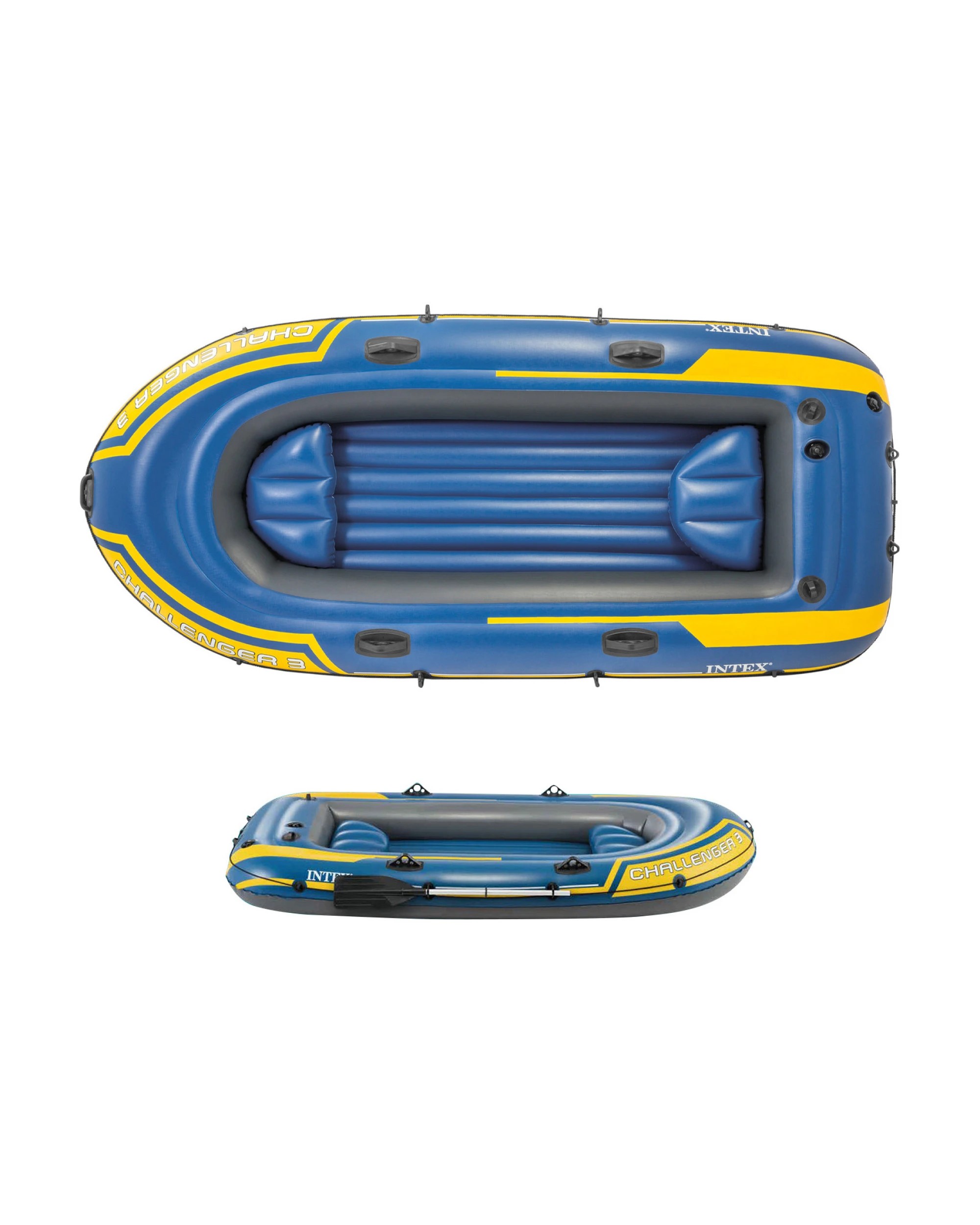 6 Intex 68370NP Challenger 3 Inflatable Boat Set - Blue, 6 of 9