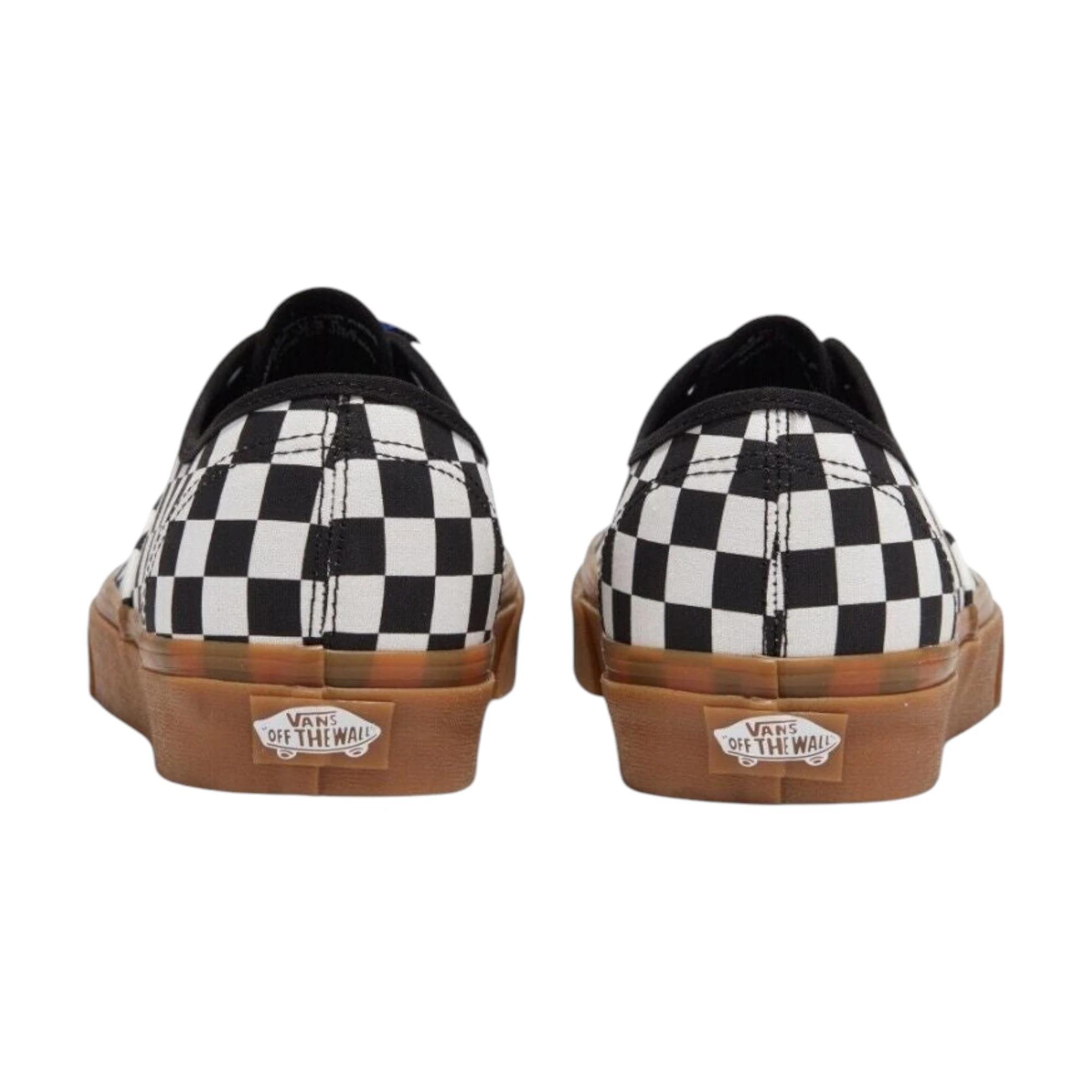 2 Vans Mens Authentic Checkerboard Black/ White Lace Up Shoes BLACK/WHITE, 2 of 6