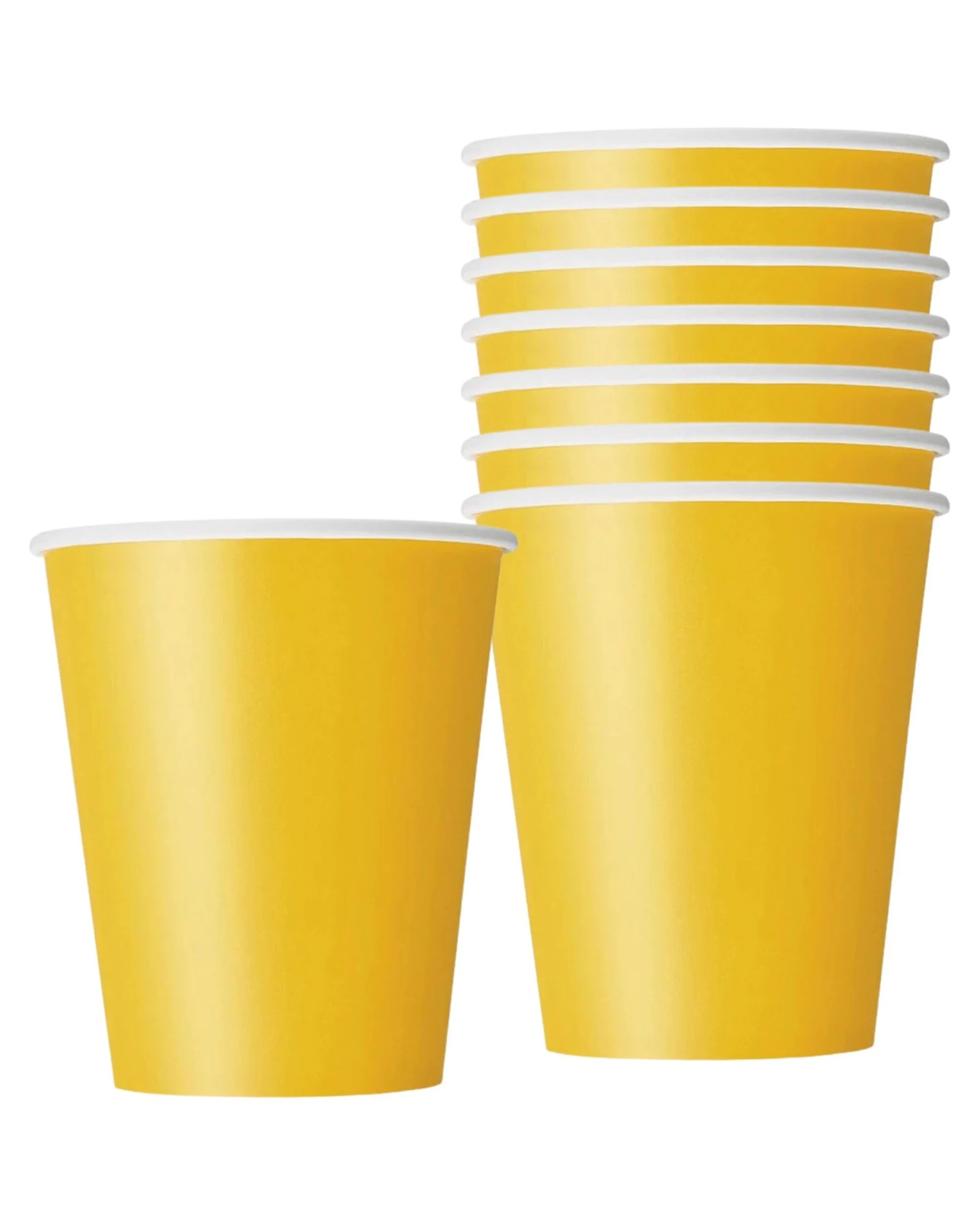1 Unique Yellow Paper Cups Pack of 8 - Yellow, 1 of 1
