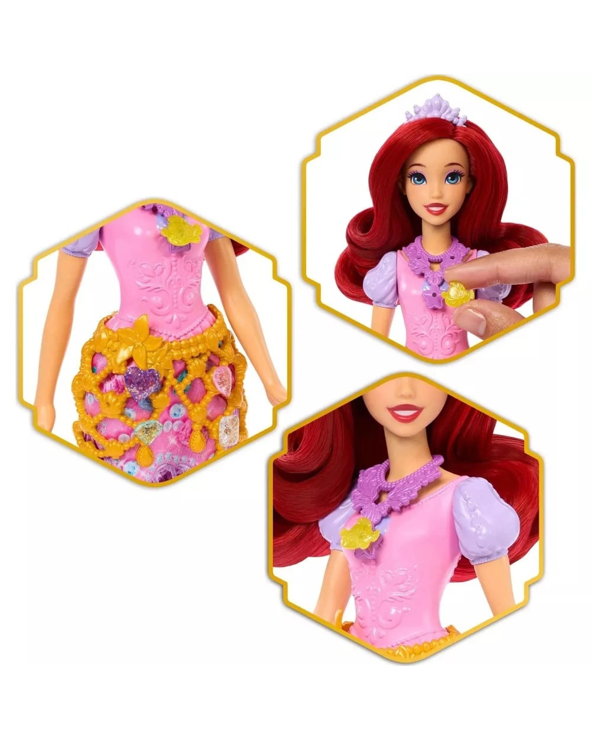 3 Disney Princess Jewel Reveal Ariel Fashion Doll, 3 of 5
