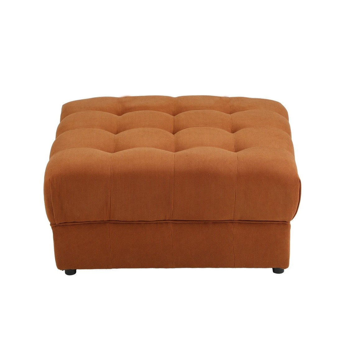 10 Oikiture 1 Seater Velvet Modular Ottoman Lounge Chair Armless Tofu
 - Brown, 10 of 10
