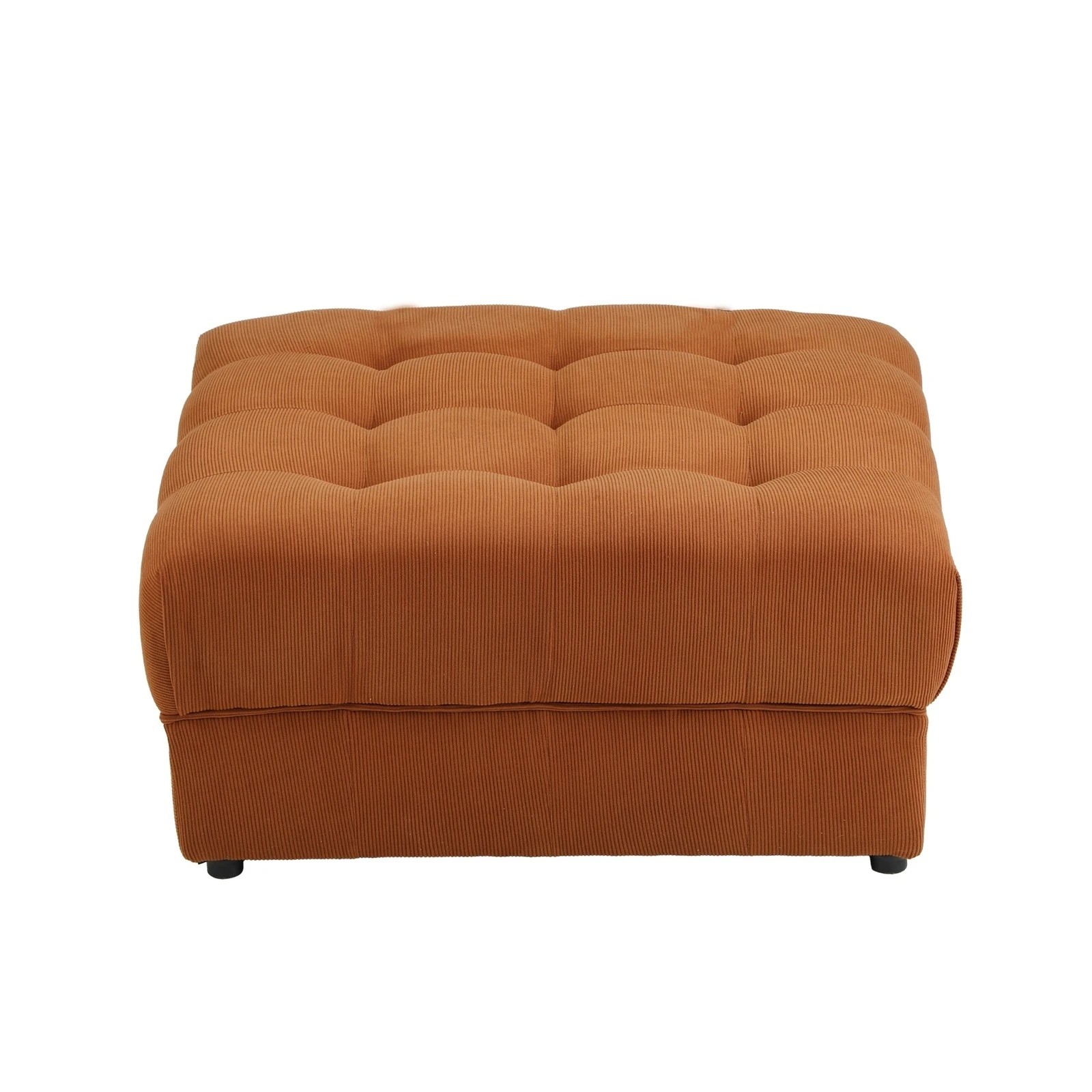 10 Oikiture 1 Seater Velvet Modular Ottoman Lounge Chair Armless Tofu
 - Brown, 10 of 10