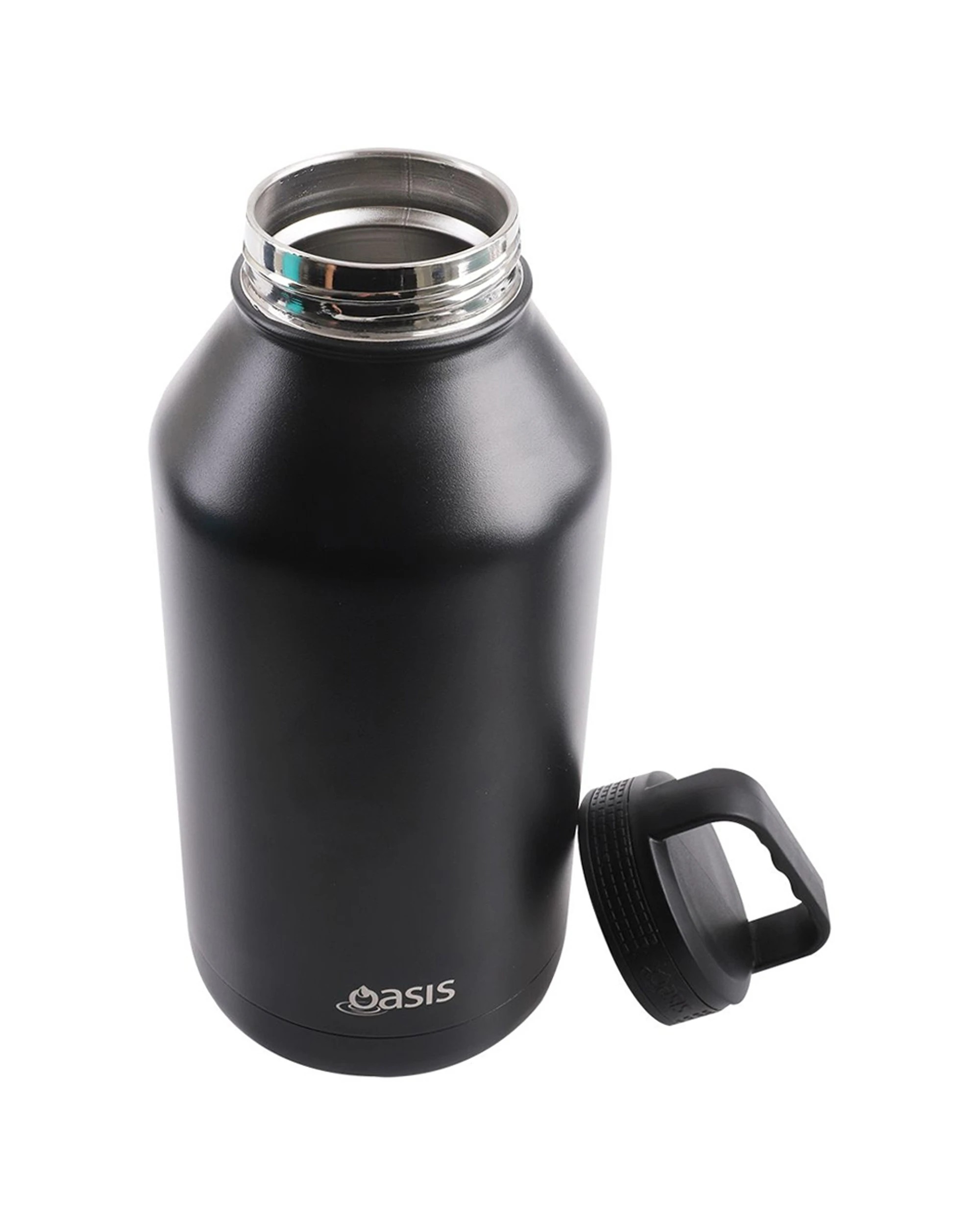 2 Oasis 1.9l Double Wall Insulated Titan Drink Water Bottle Stainless Steel Black
 - Black, 2 of 6