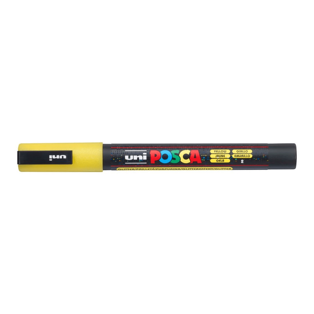 1 POSCA PC 3M Paint Marker Glitter Yellow, 1 of 8