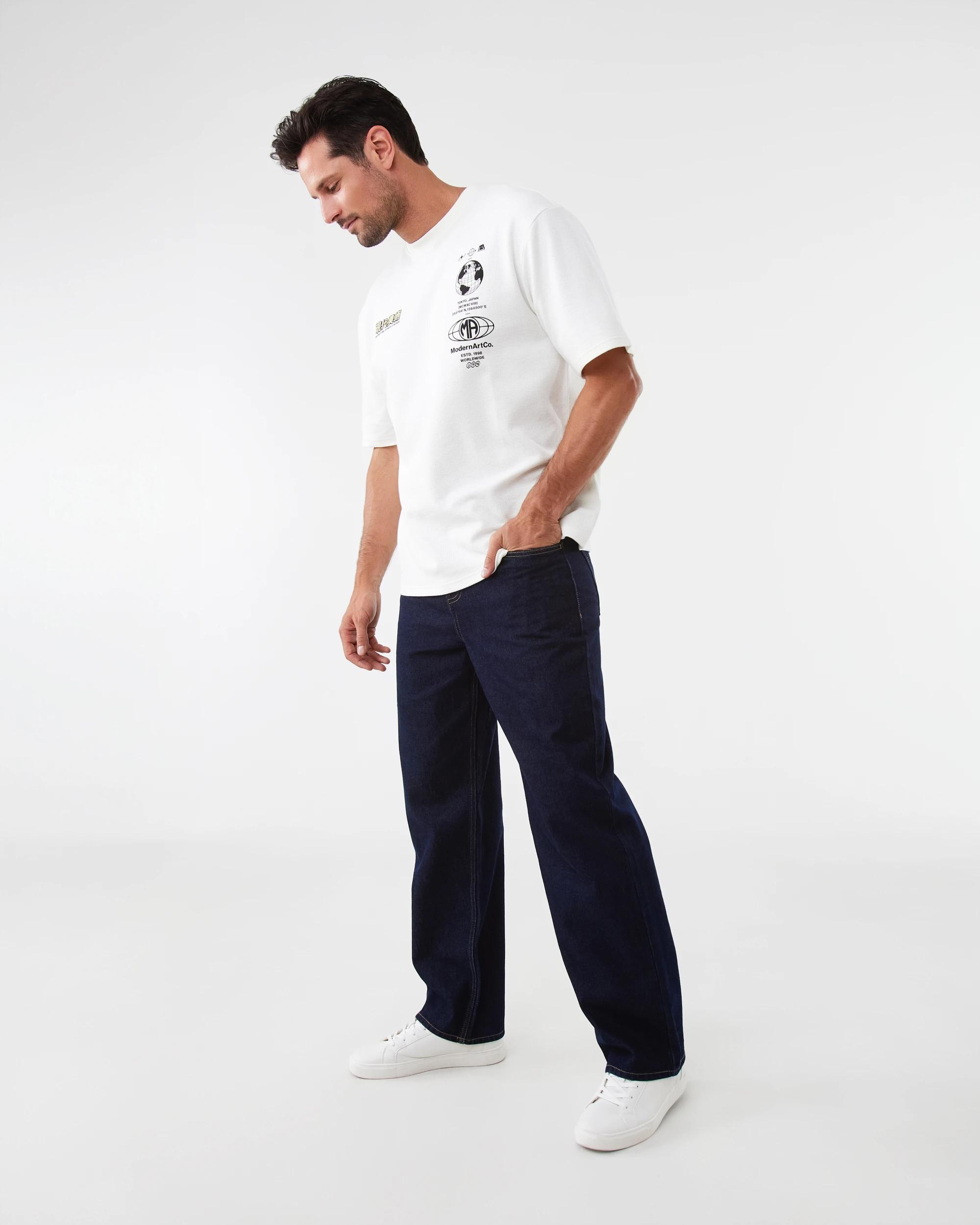 3 Textured Print T-shirt Wht Japan, 3 of 7