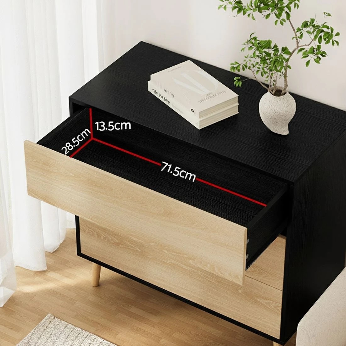 5 Artiss 3 Chest of Drawers Dresser Table & - Multi, 5 of 9