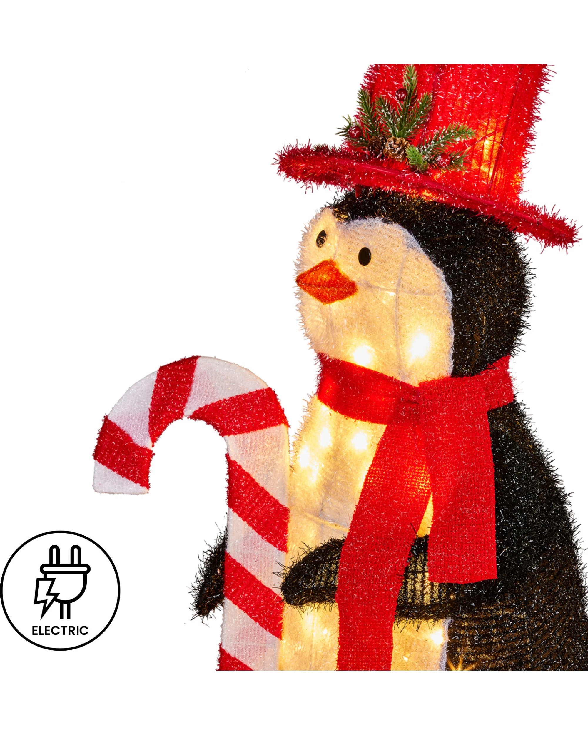 4 Christabelle 80cm Christmas Penguin Display with LED Lights Indoor Outdoor Decoration, 4 of 5