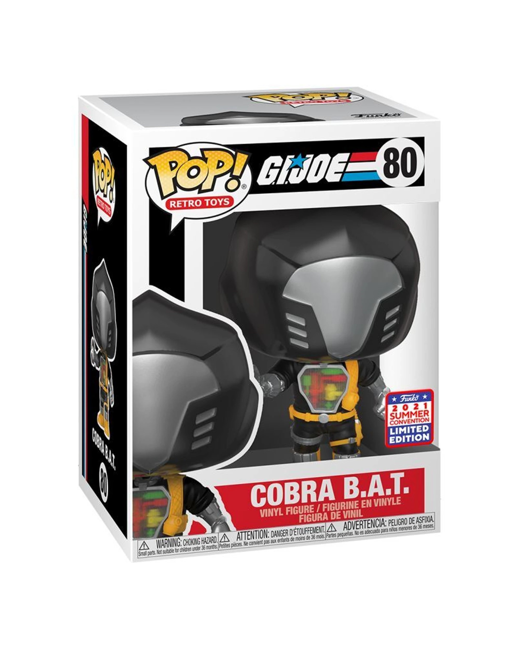 2 Pop Vinyl Figurine G.I. Joe Cobra B.A.T SDCC 2021 RS 10cm Toy Collectible - Black, 2 of 3