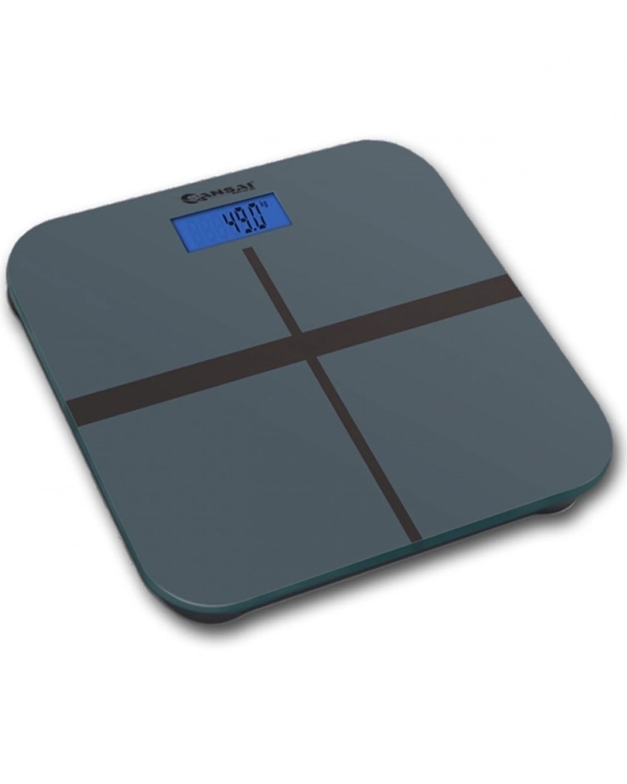 1 Sansai Digital Personal Bathroom Scale Precision Glass Body Weight Measure - Grey, 1 of 1