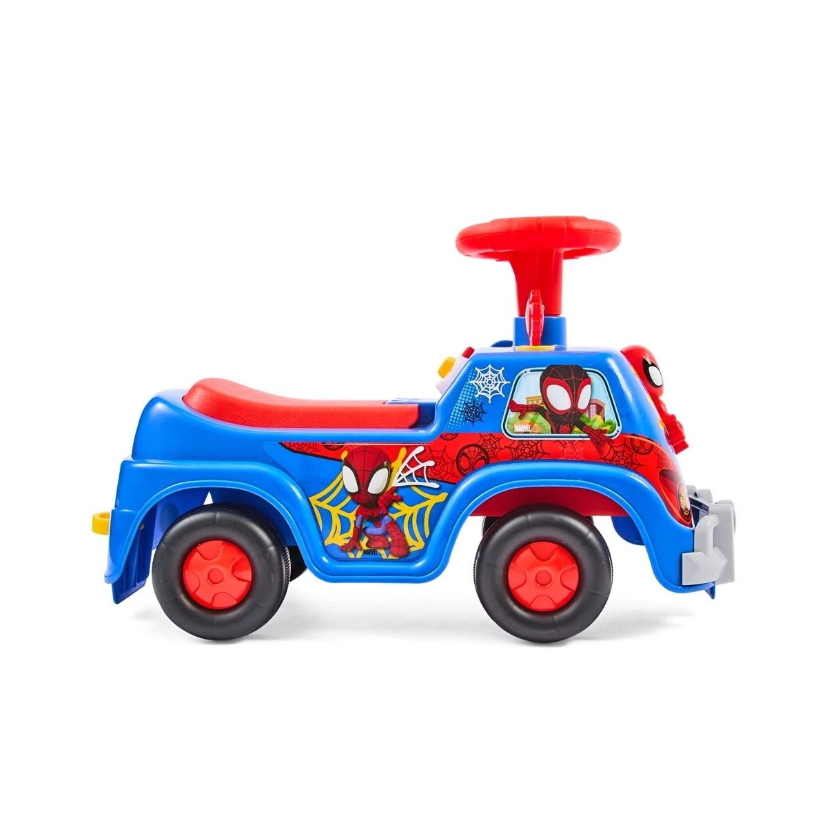 7 Kiddieland Disney Junior Marvel Spidey and His Amazing Friends Lights 'N' Sounds Spidey's Camper with Trailer, 7 of 10