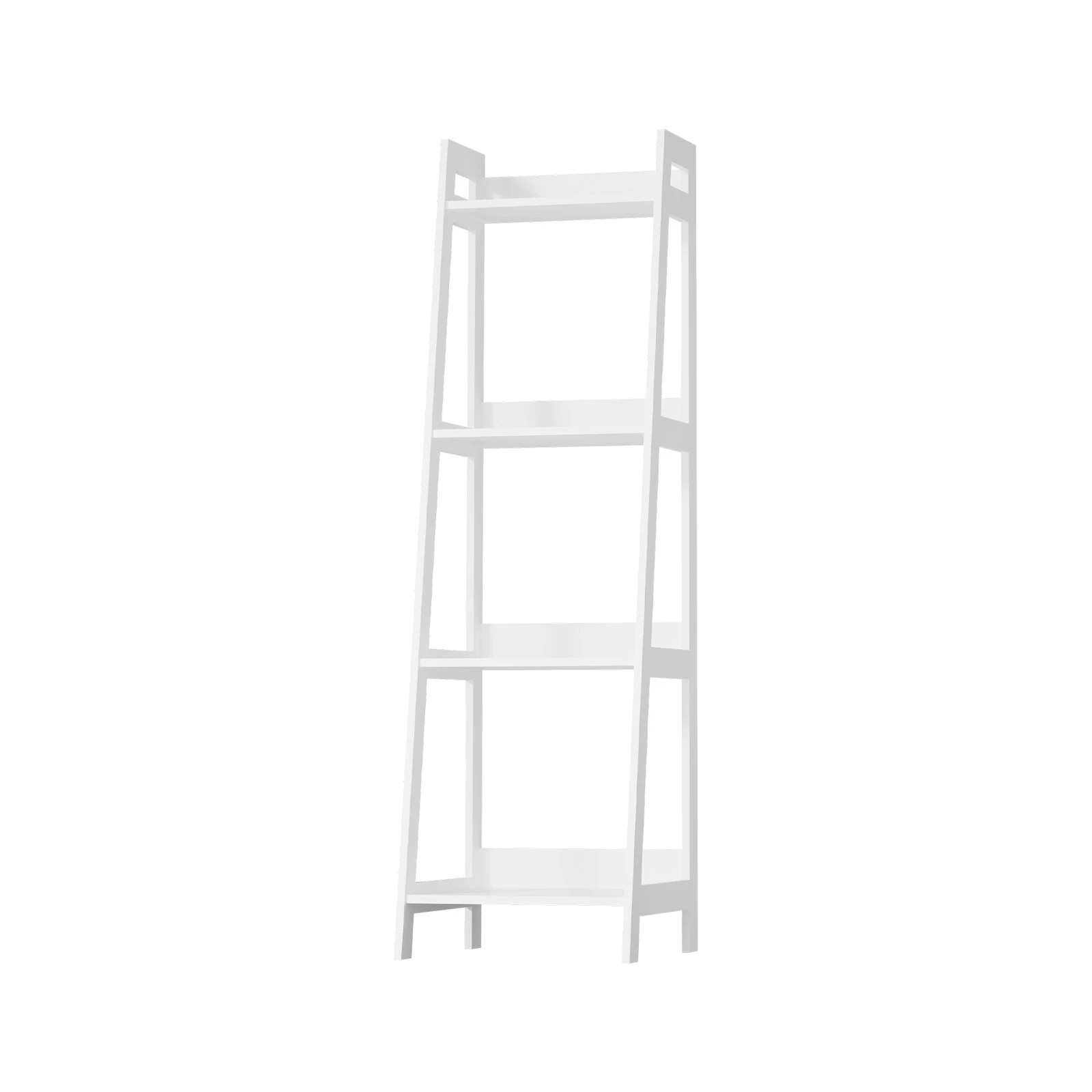 1 Oikiture Bookshelf 4 Tier Corner Ladder Shelf Home Storage Display Rack
 - White, 1 of 9