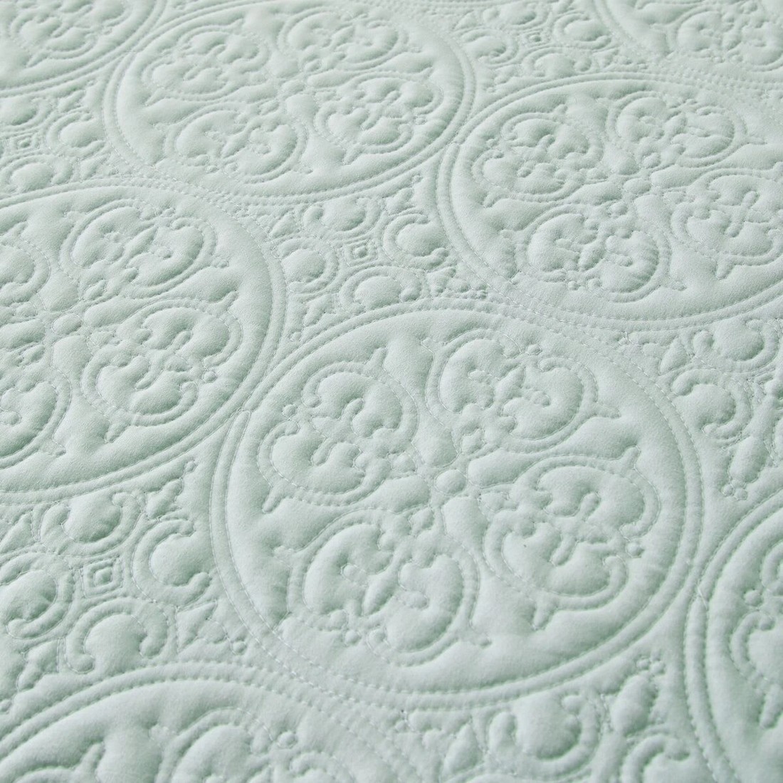 5 Aria Coverlet Set - Queen/King Bed, Seafoam, 5 of 7