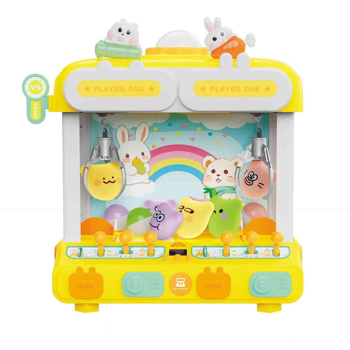 6 AUSWAY 2 Person Mini Claw Machine Miniature Toy Crane Grabber, 6 of 6