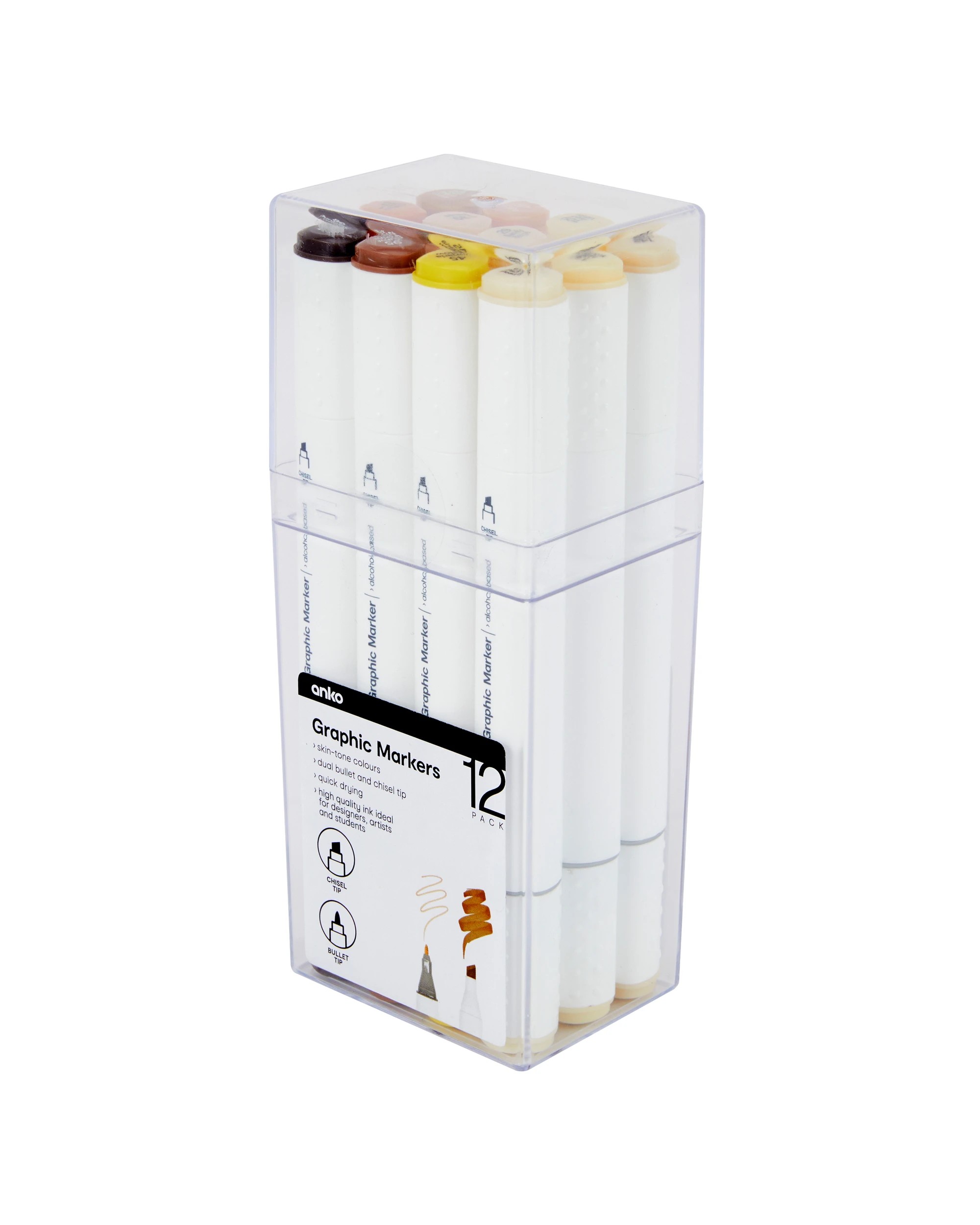 1 12 Pack Graphic Markers, 1 of 8