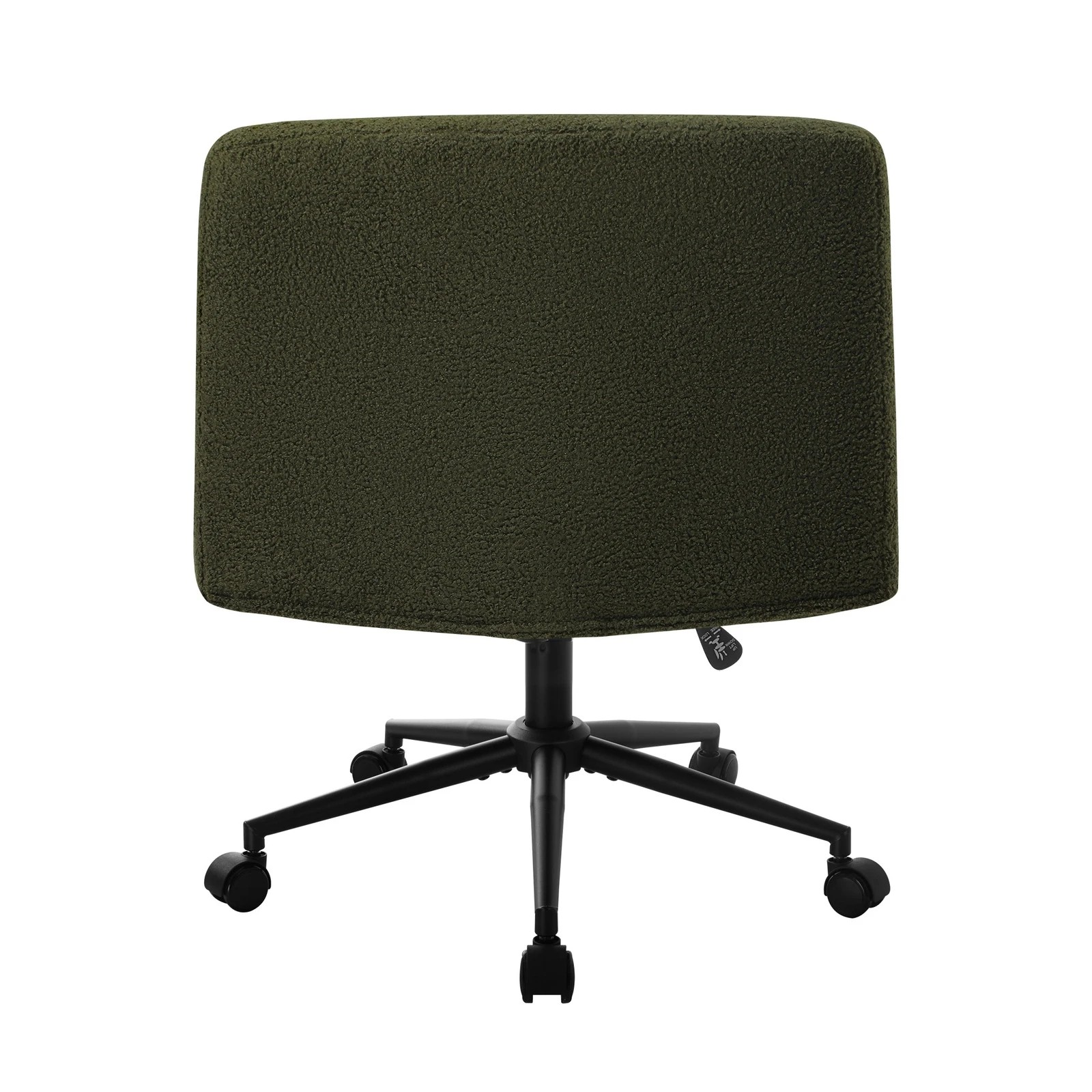 3 Oikiture Armless Office Desk Chair Boucle
 - Green, 3 of 10