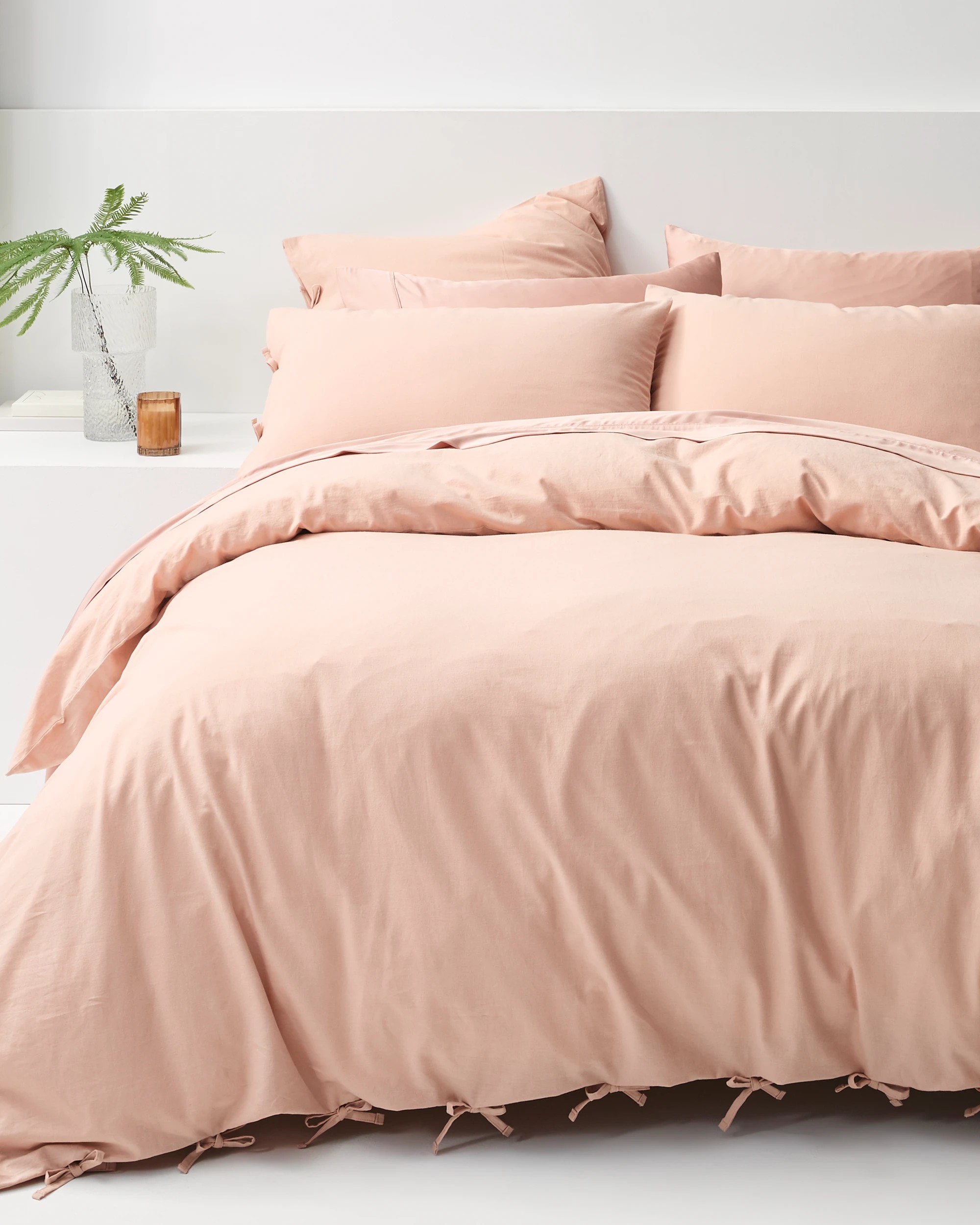 1 Target Laynie Linen/Cotton Quilt Cover Set - Queen Bed - Pink, 1 of 4