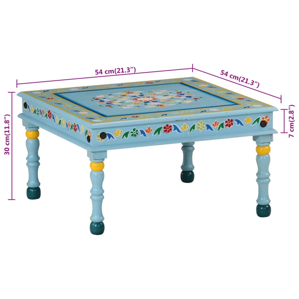 7 Vidaxl Coffee Table, Coffee Tables - Turquoise, 7 of 7