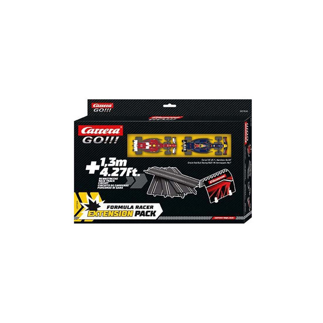3 Carrera F1 Racer Extension Pack Racing Track Extension Slot Car Track.
 - black, 3 of 4