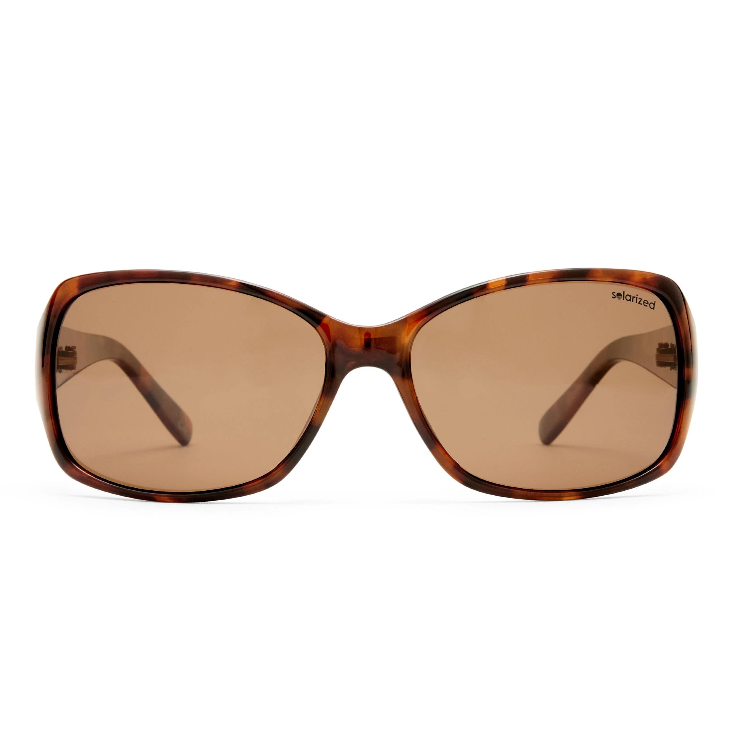 1 SOLARIZED® Glam Wrap Sunglasses, Dark Tortoishell BROWN, 1 of 5