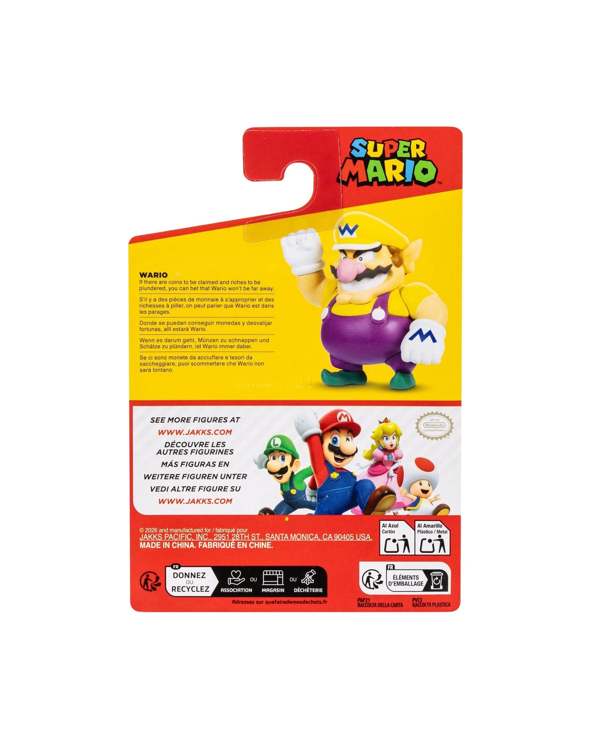 9 Super Mario 2.5 inch Wario Figure, 9 of 9
