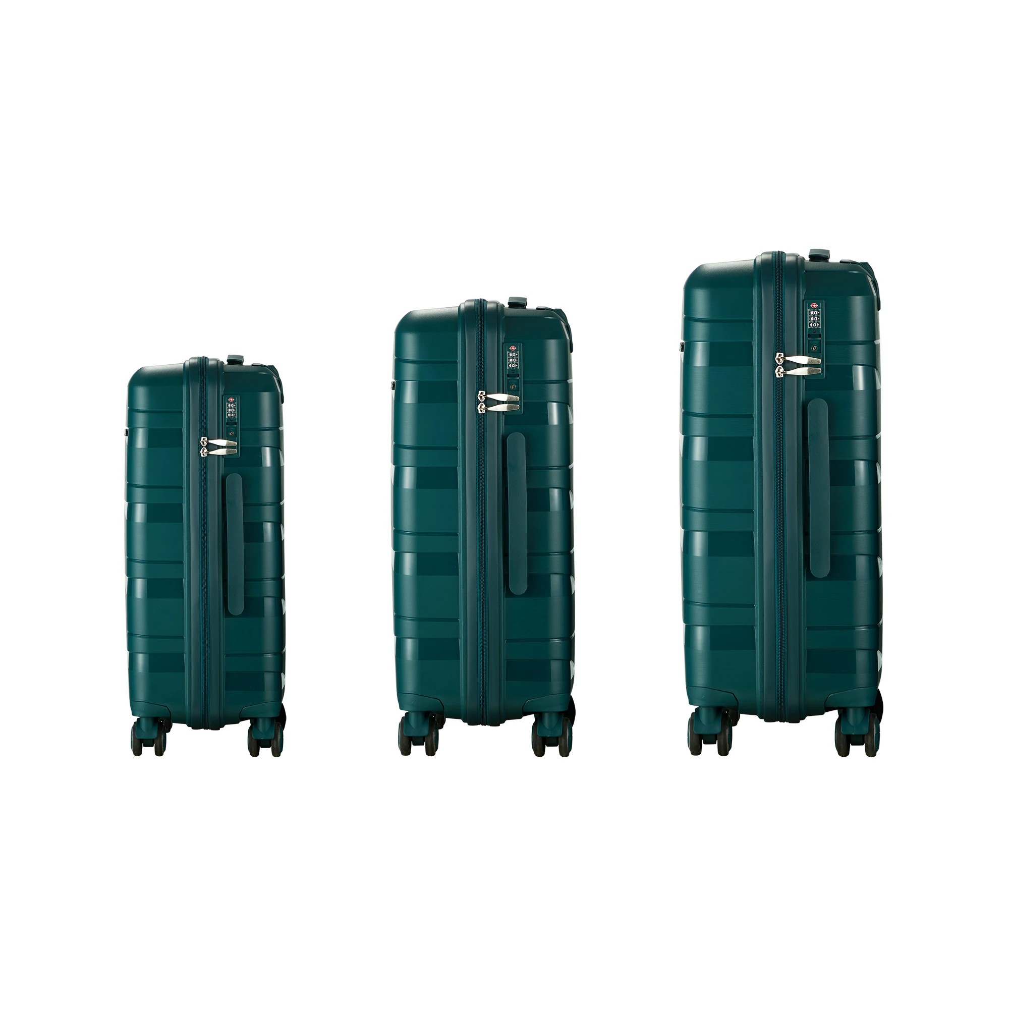 9 Mazam 3PCS Luggage Suitcase Trolley Set Travel TSA Lock PP Case - Green, 9 of 9