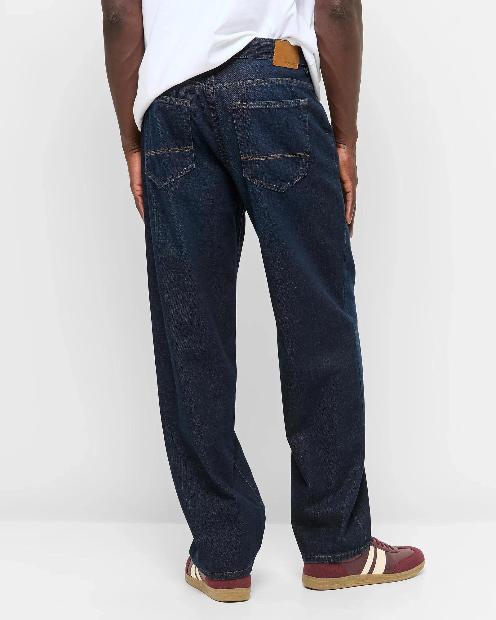 4 Loose Denim Jeans - Commons DARK DENIM, 4 of 5